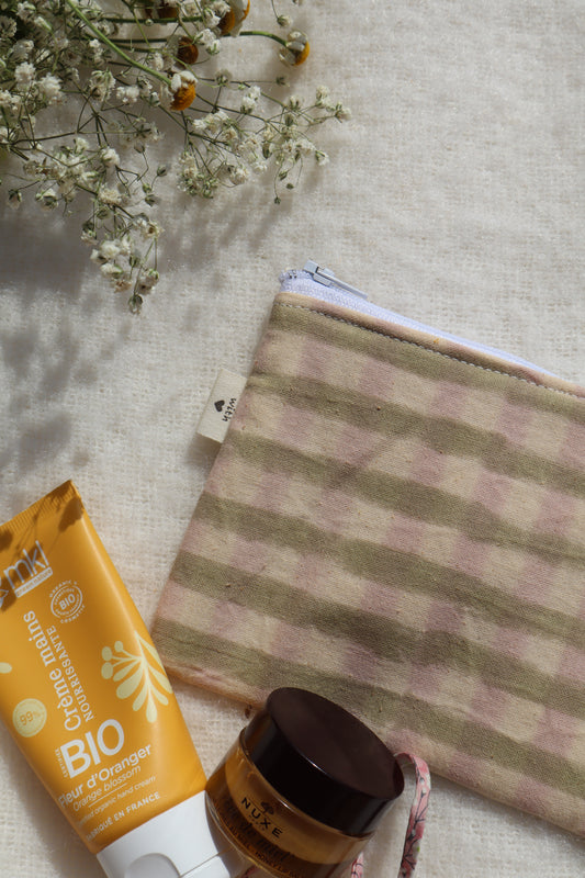 Pochette artisanale en coton - fait main