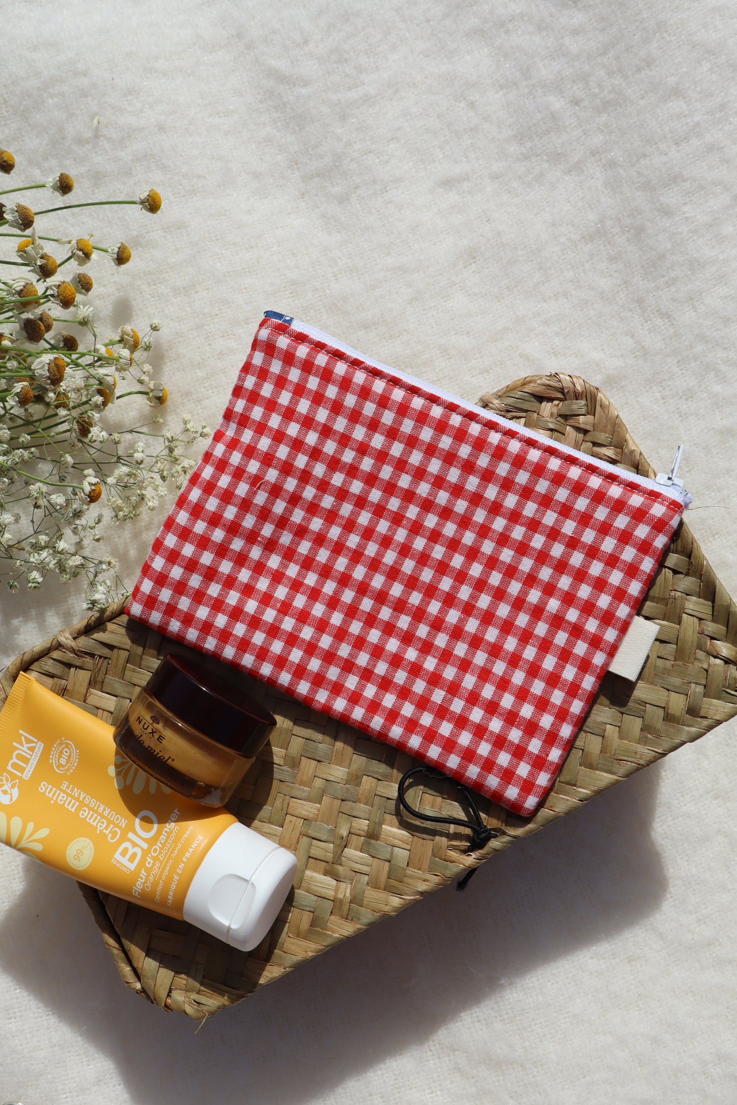 Pochette artisanale en coton - fait main