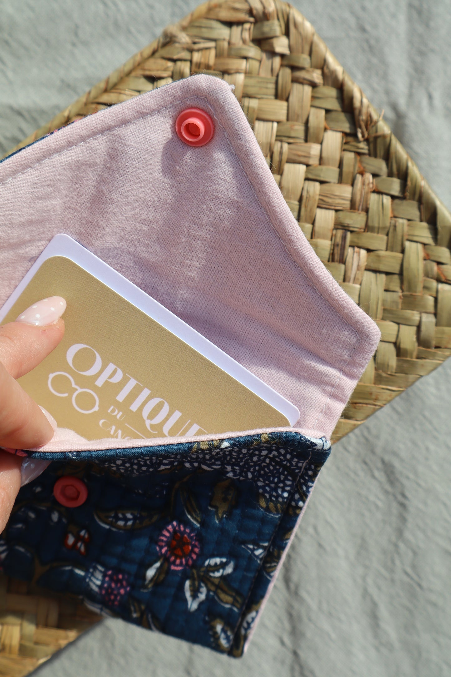 Porte-cartes en coton - fait main