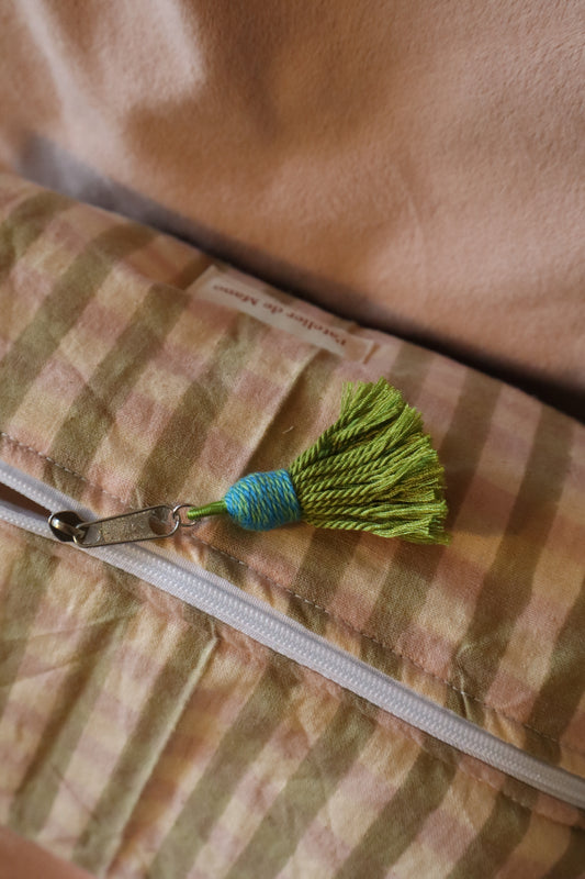 Trousse de toilette matelassée artisanale – Fait main en coton