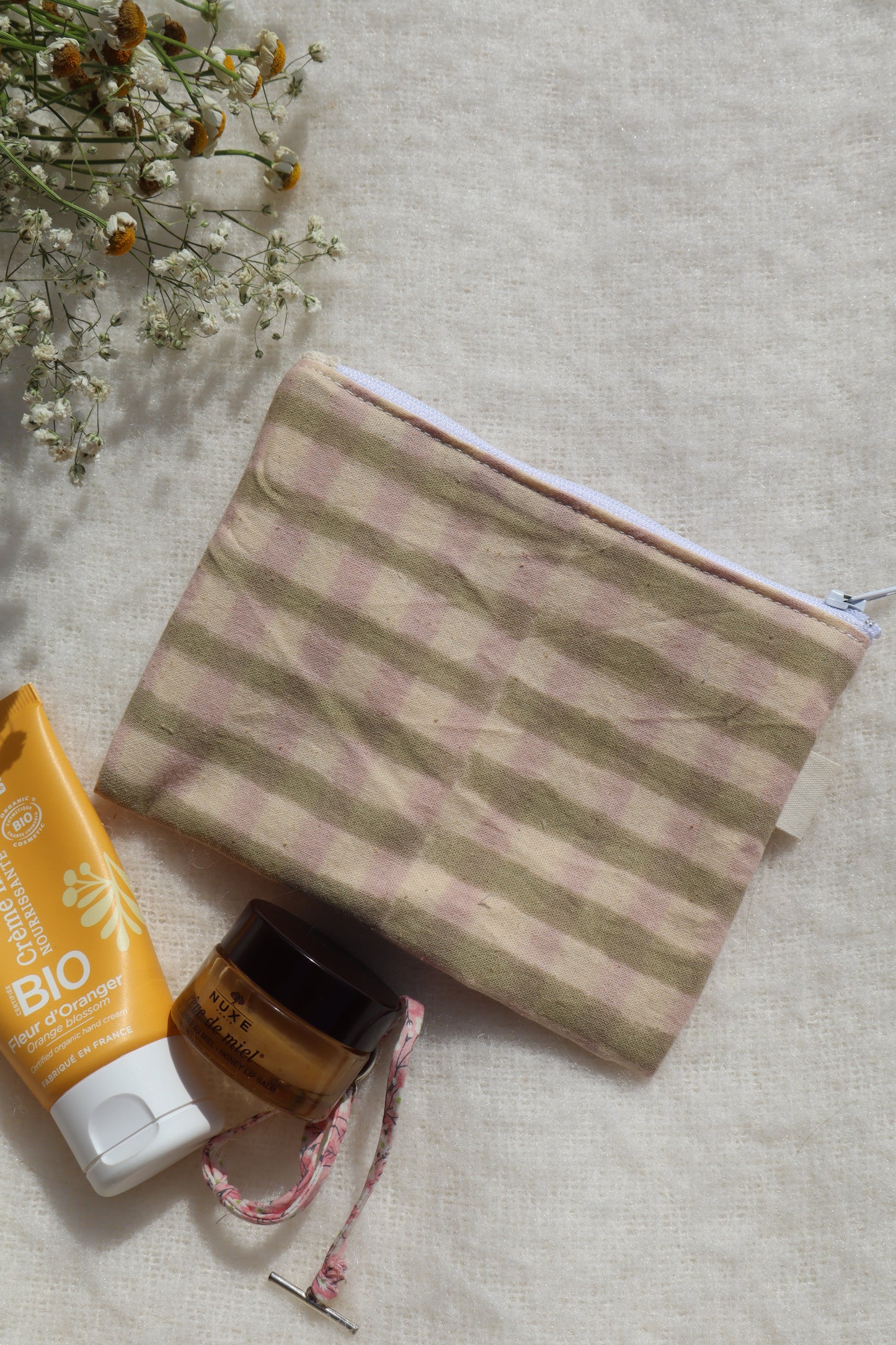 Pochette artisanale en coton - fait main
