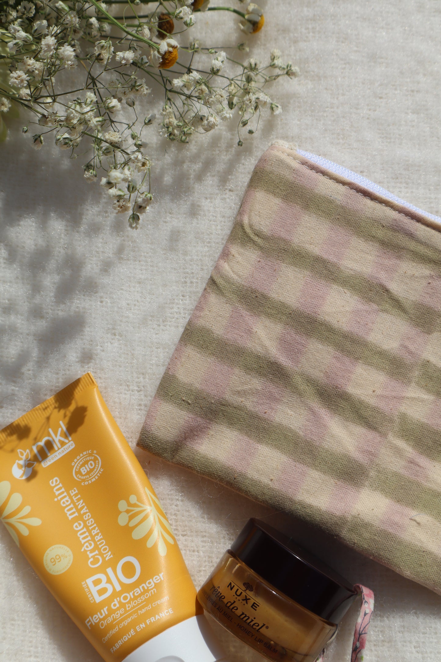 Pochette artisanale en coton - fait main
