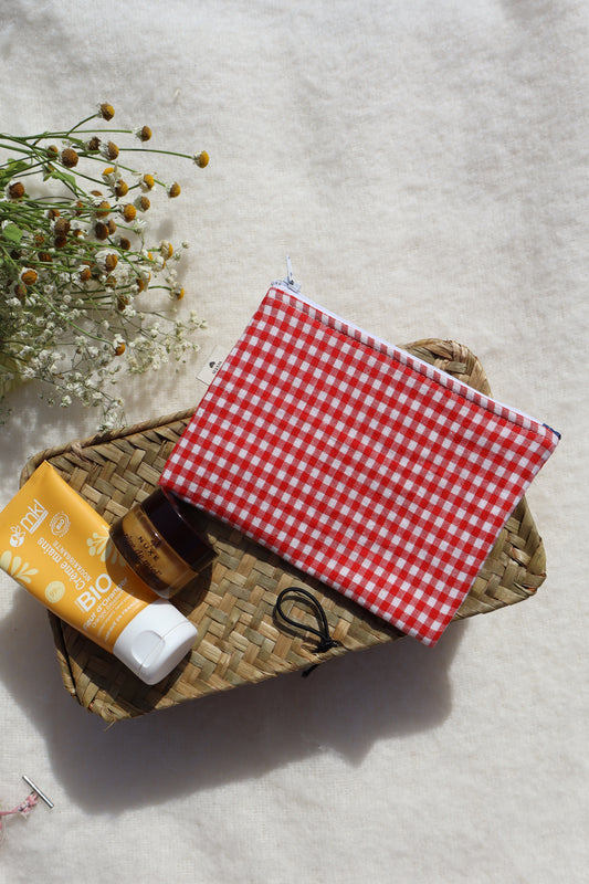 Pochette artisanale en coton - fait main