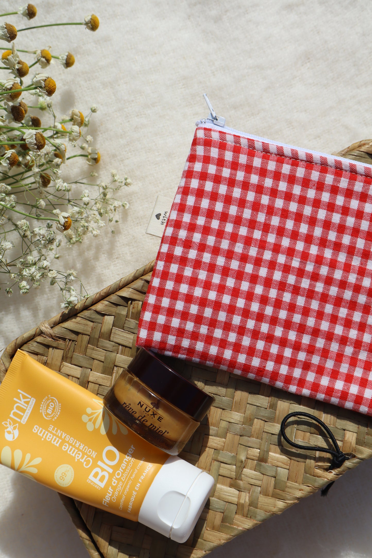 Pochette artisanale en coton - fait main