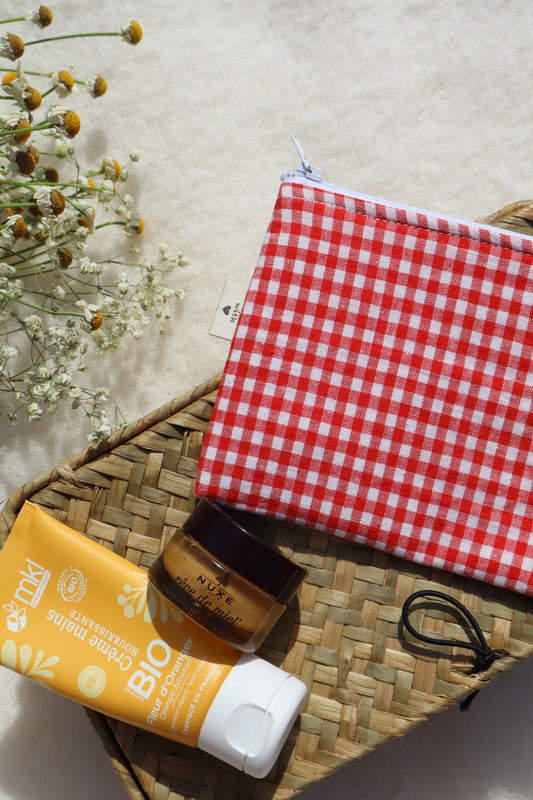 Pochette artisanale en coton - fait main