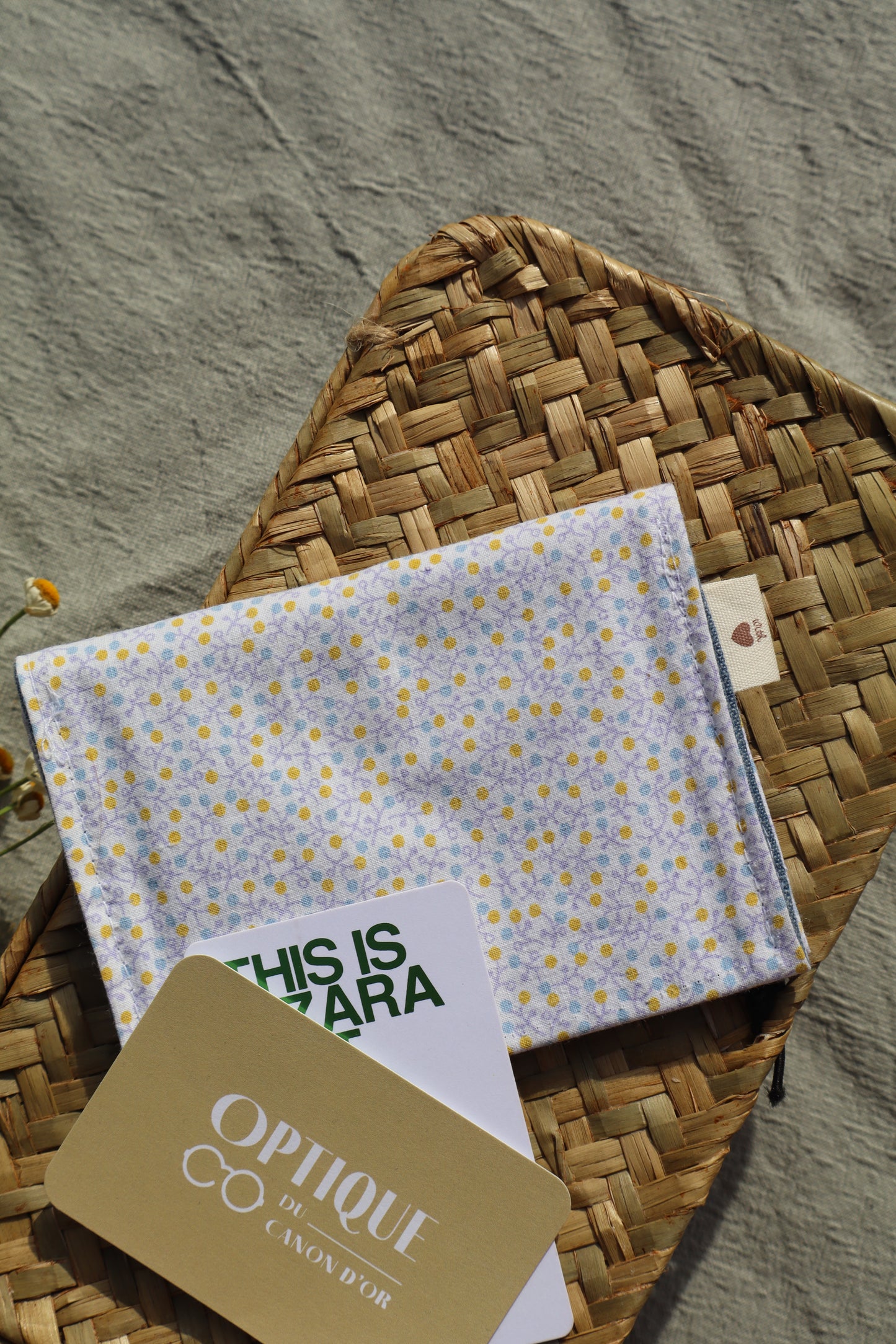Porte-cartes en coton - fait main