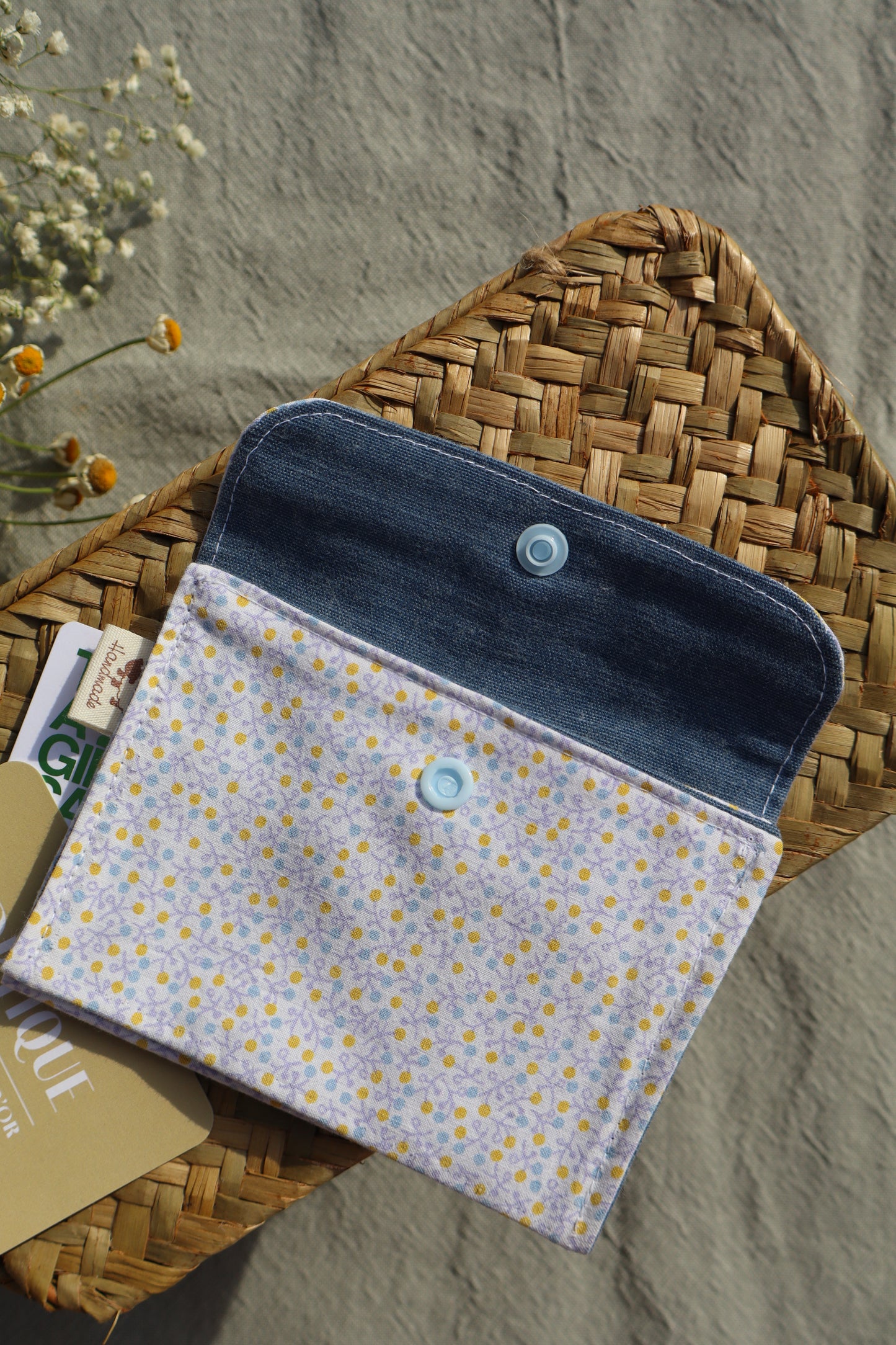 Porte-cartes en coton - fait main
