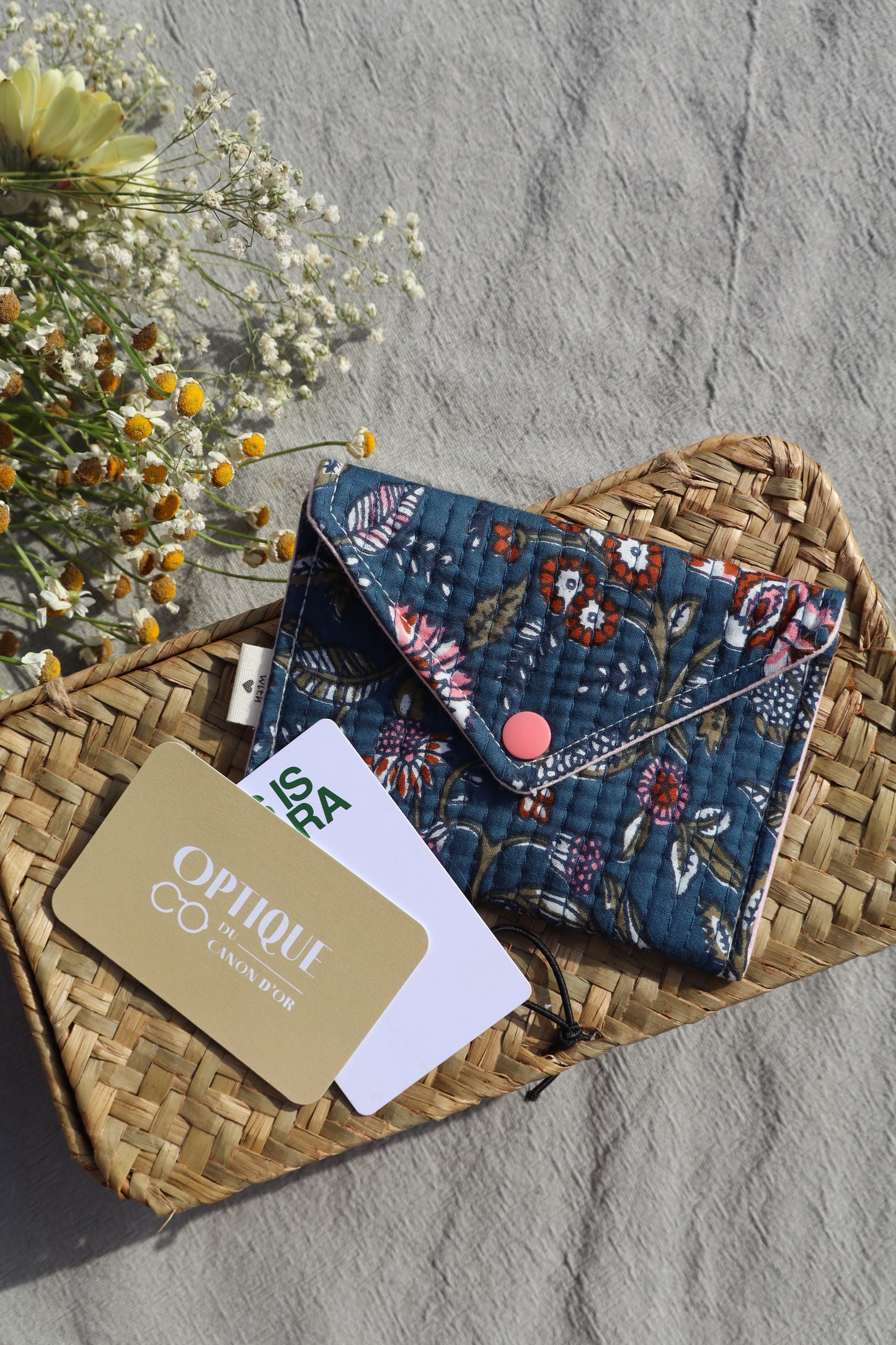 Porte-cartes en coton - fait main