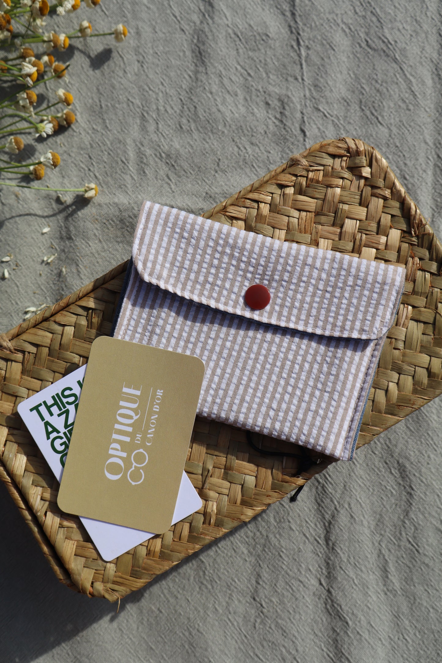 Porte-cartes en coton - fait main