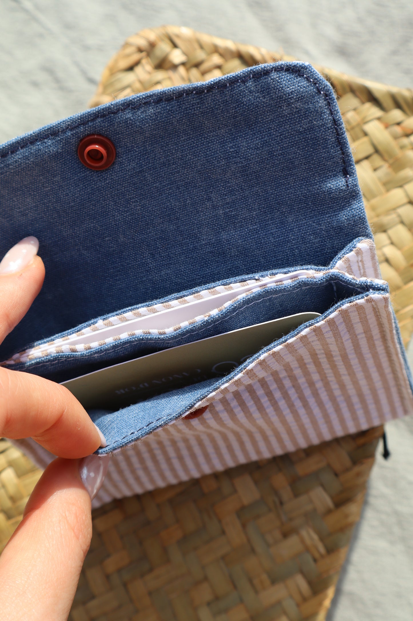 Porte-cartes en coton - fait main