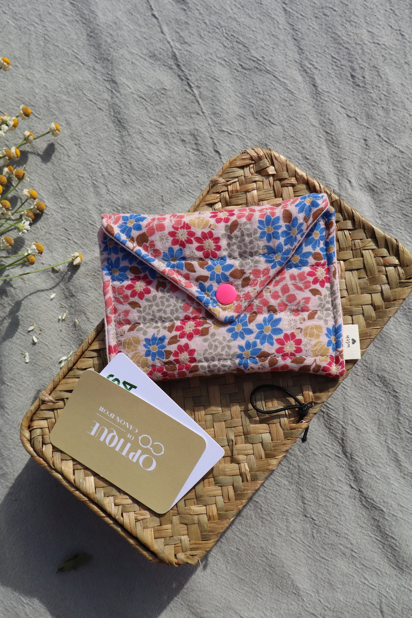 Porte-cartes en coton - fait main