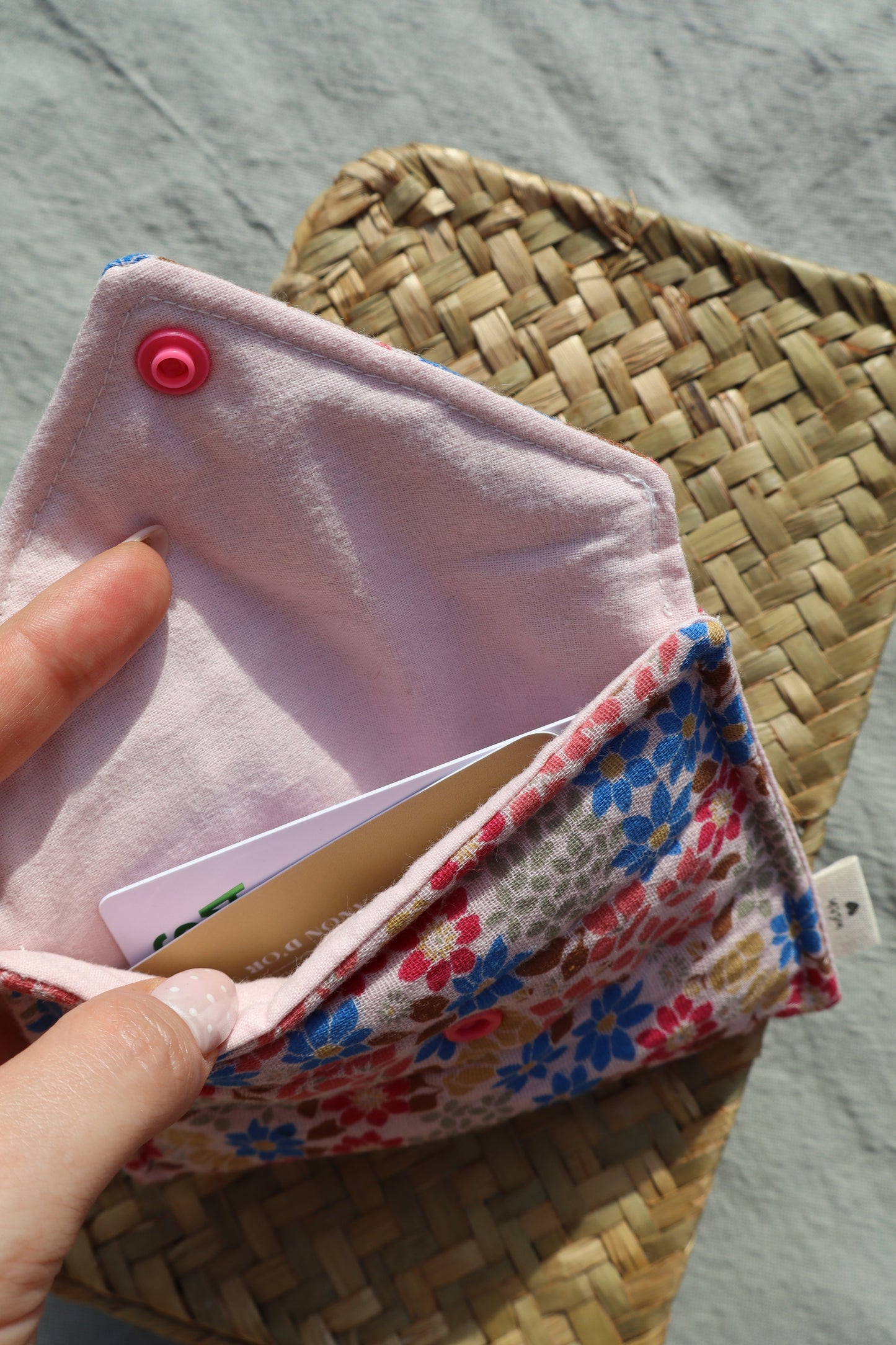 Porte-cartes en coton - fait main
